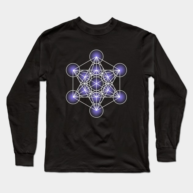 Metatron's Cube Long Sleeve T-Shirt by Wareham Spirals